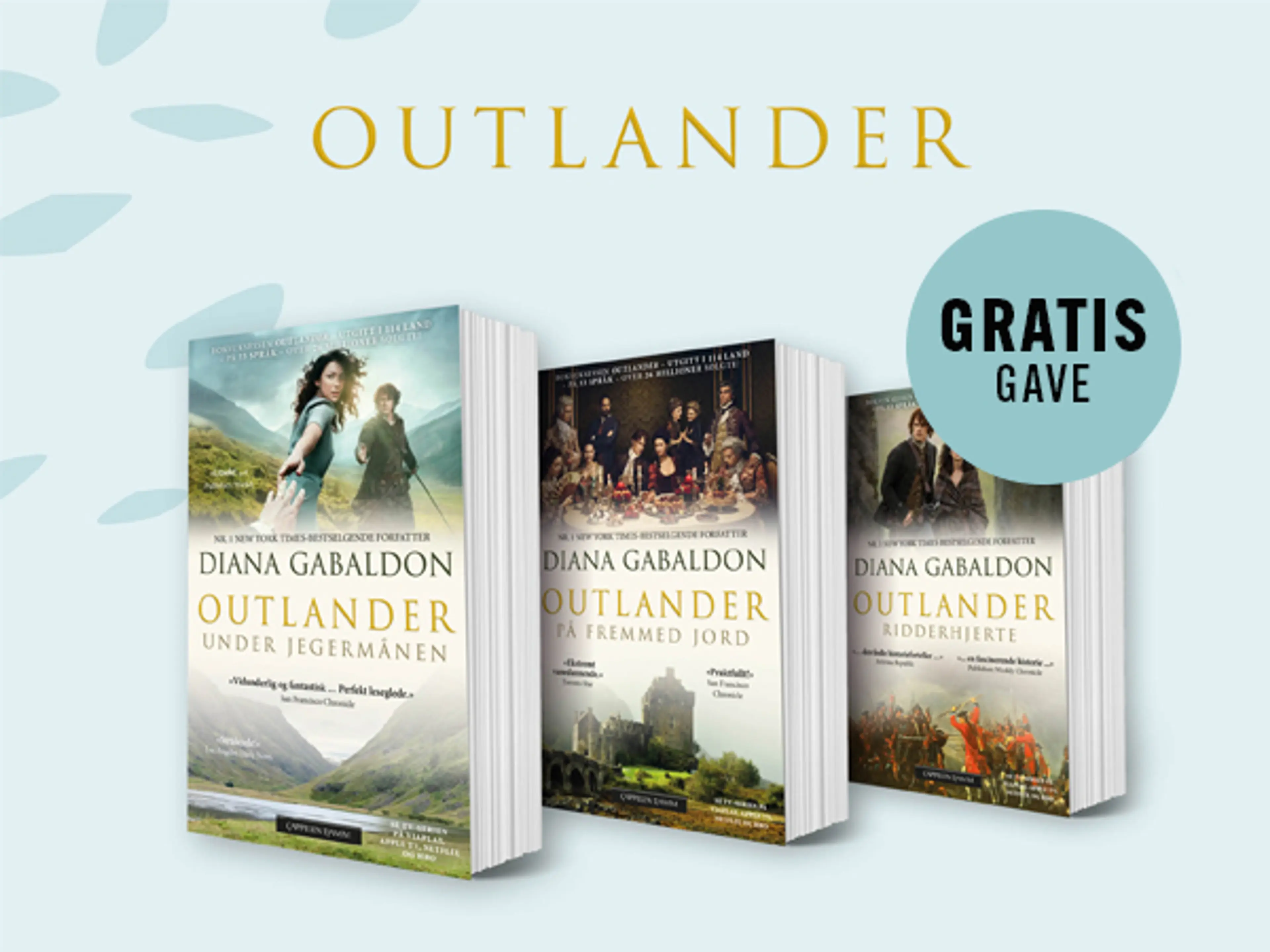 De tre første bøkene i serien Outlander