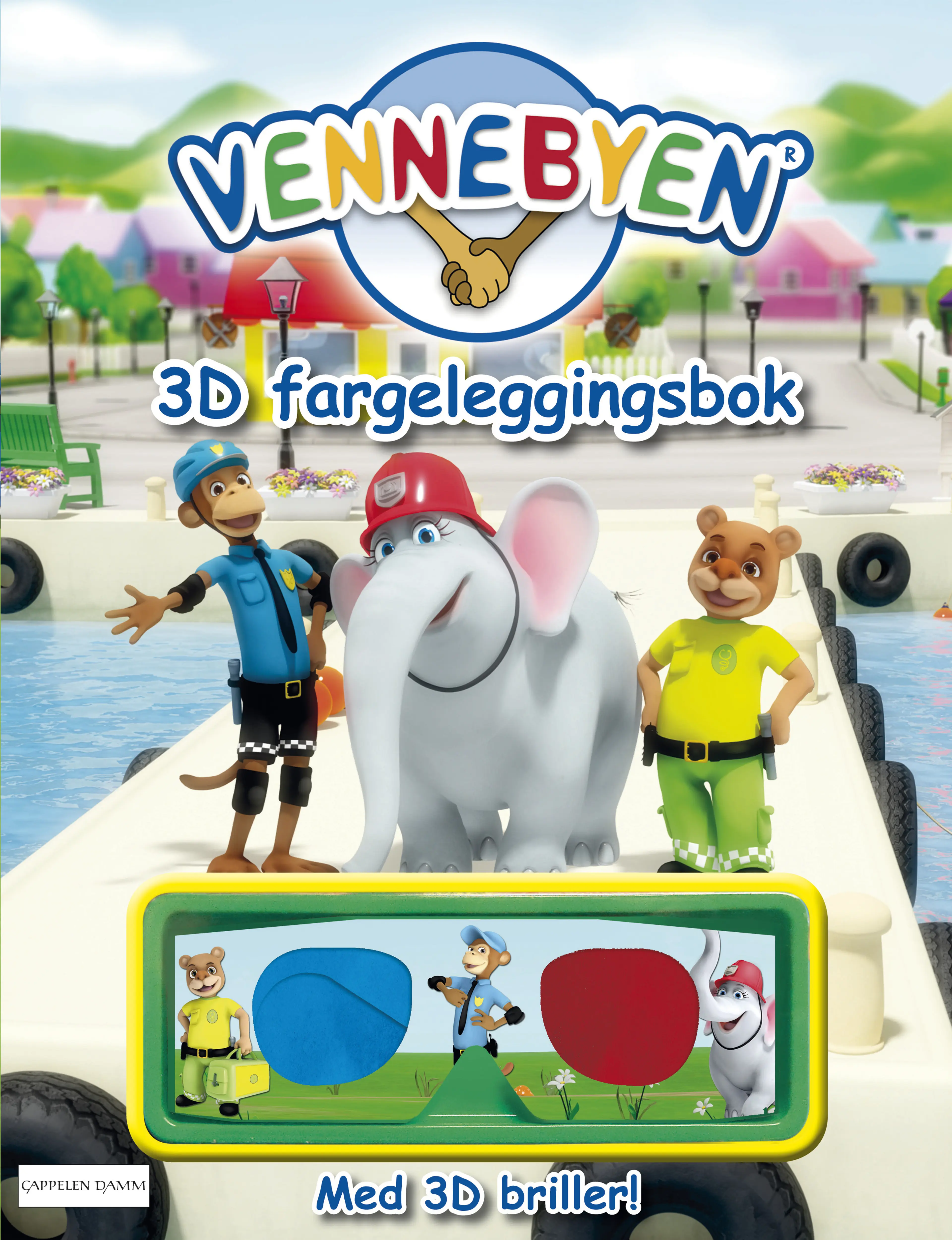 Omslag Vennebyen - 3D fargeleggingsbok av CreaCon Entertainment AS (Heftet)