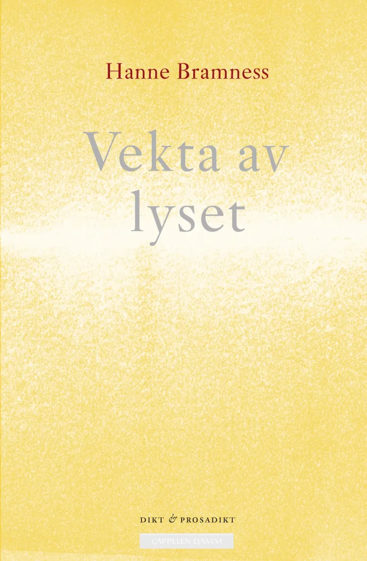 Omslag Vekta av lyset av Hanne Bramness (Innbundet)