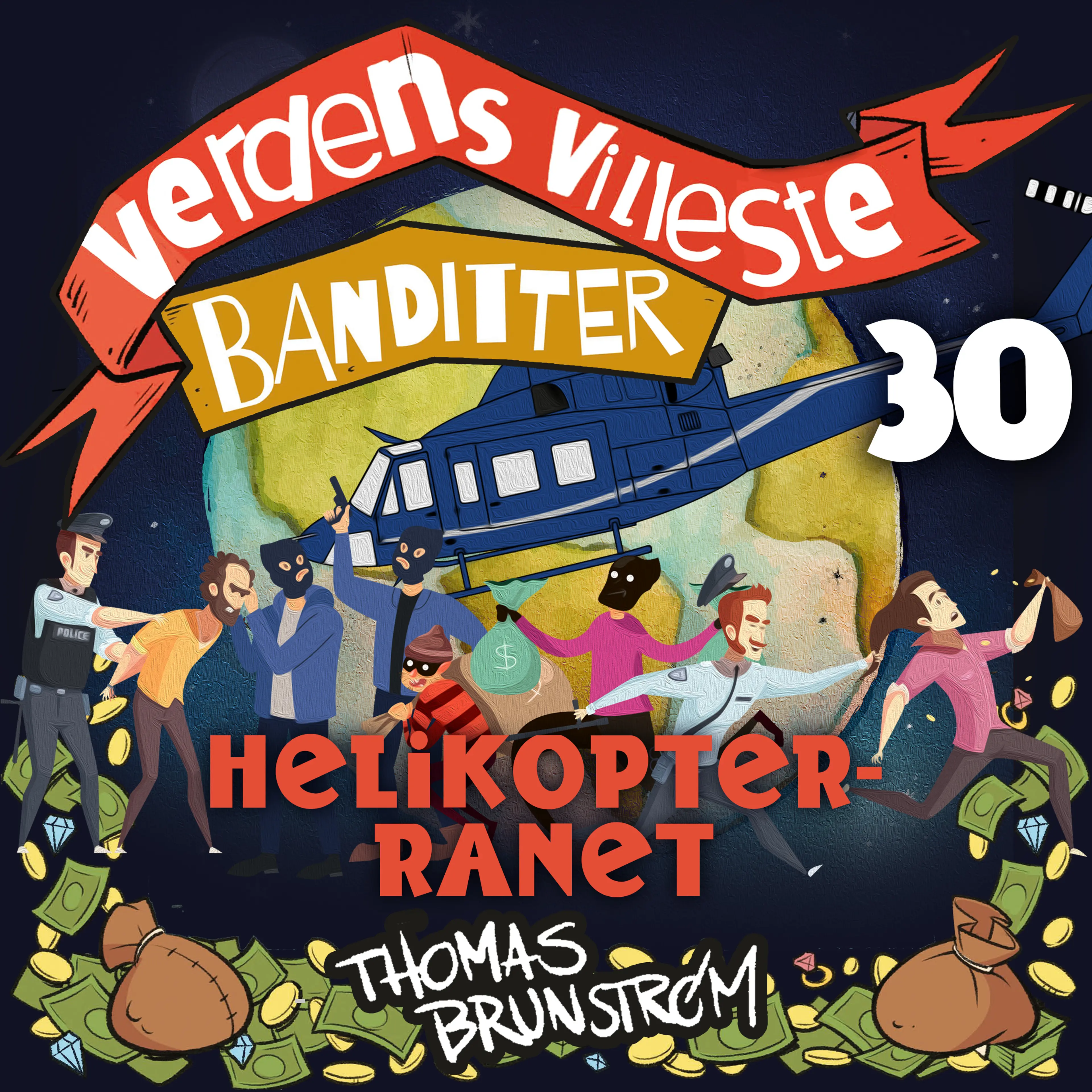 Omslag Helikopterranet av Thomas Brunstrøm (Lydbok)