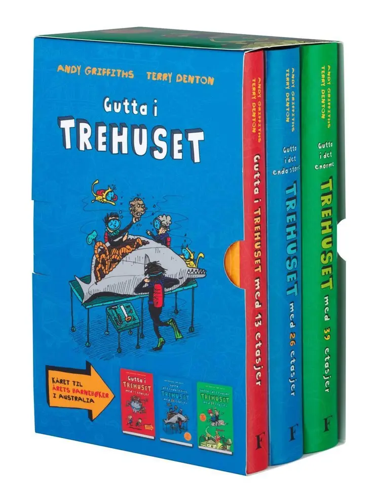 Omslag Gutta i trehuset av Andy Griffiths (Innbundet)