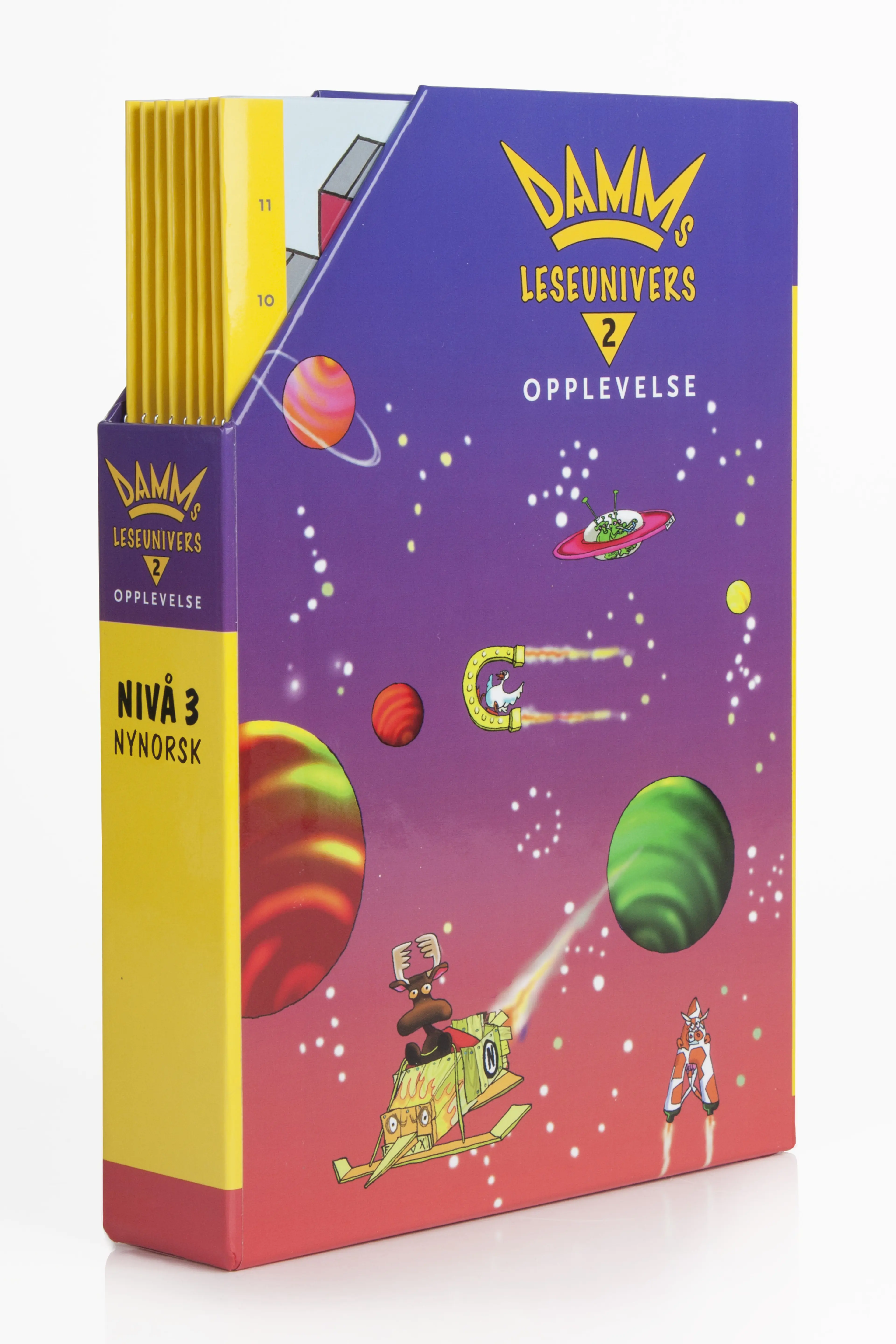 Omslag Damms leseunivers 2 Opplevelse Nivå 3 av Ingvor Goyeryd og Lars-Eric Berg (Eske)