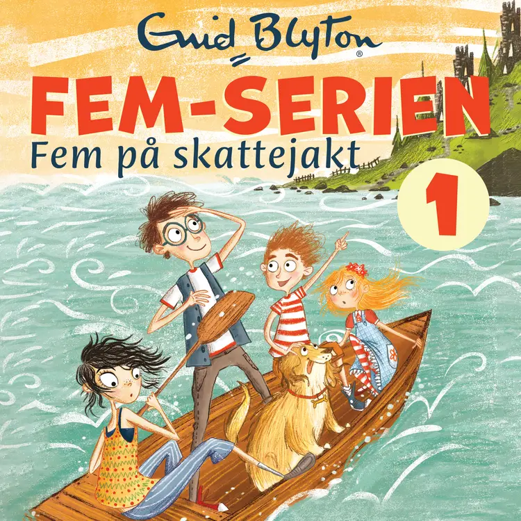 Omslag Fem på skattejakt av Enid Blyton (Lydbok)