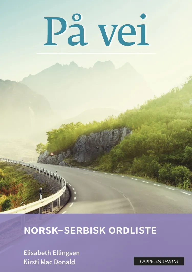 Omslag På vei Norsk-serbisk ordliste (2018) av Elisabeth Ellingsen og Kirsti Mac Donald (Heftet)