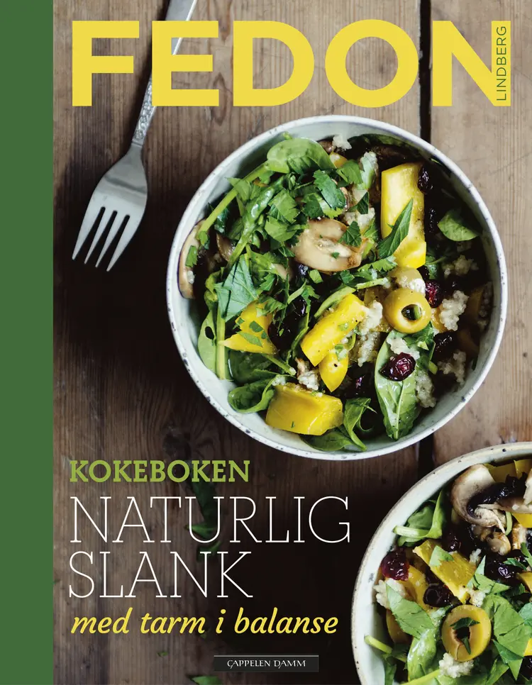 Omslag Kokeboken naturlig slank med tarm i balanse av Fedon Alexander Lindberg (Innbundet)