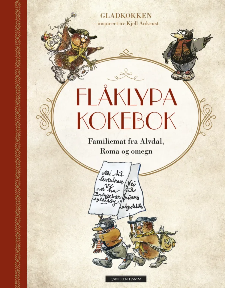 Omslag Flåklypa kokebok av Jan Henrik Gladkokken Syversen (Innbundet)