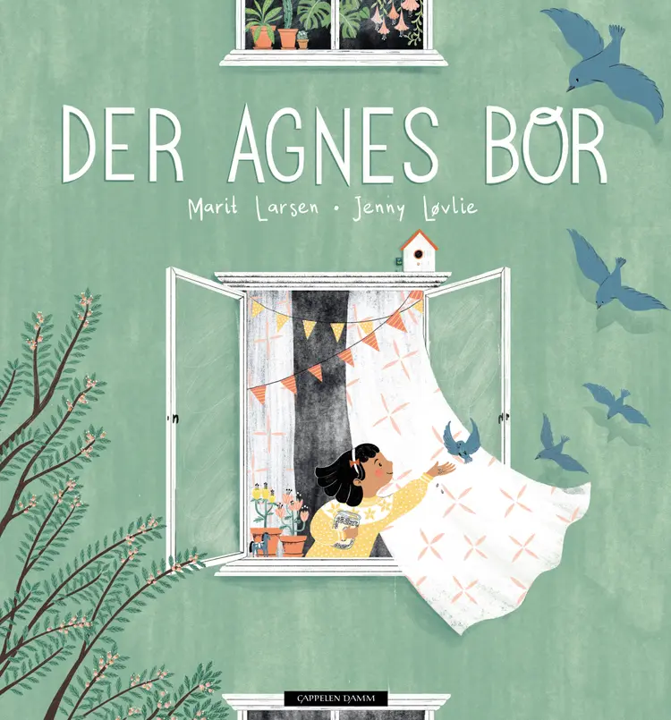 Omslag Der Agnes bor av Marit Larsen og Jenny Løvlie (Innbundet)