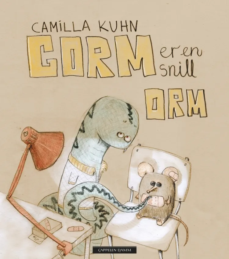Omslag Gorm er en snill orm av Camilla Kuhn (Innbundet)