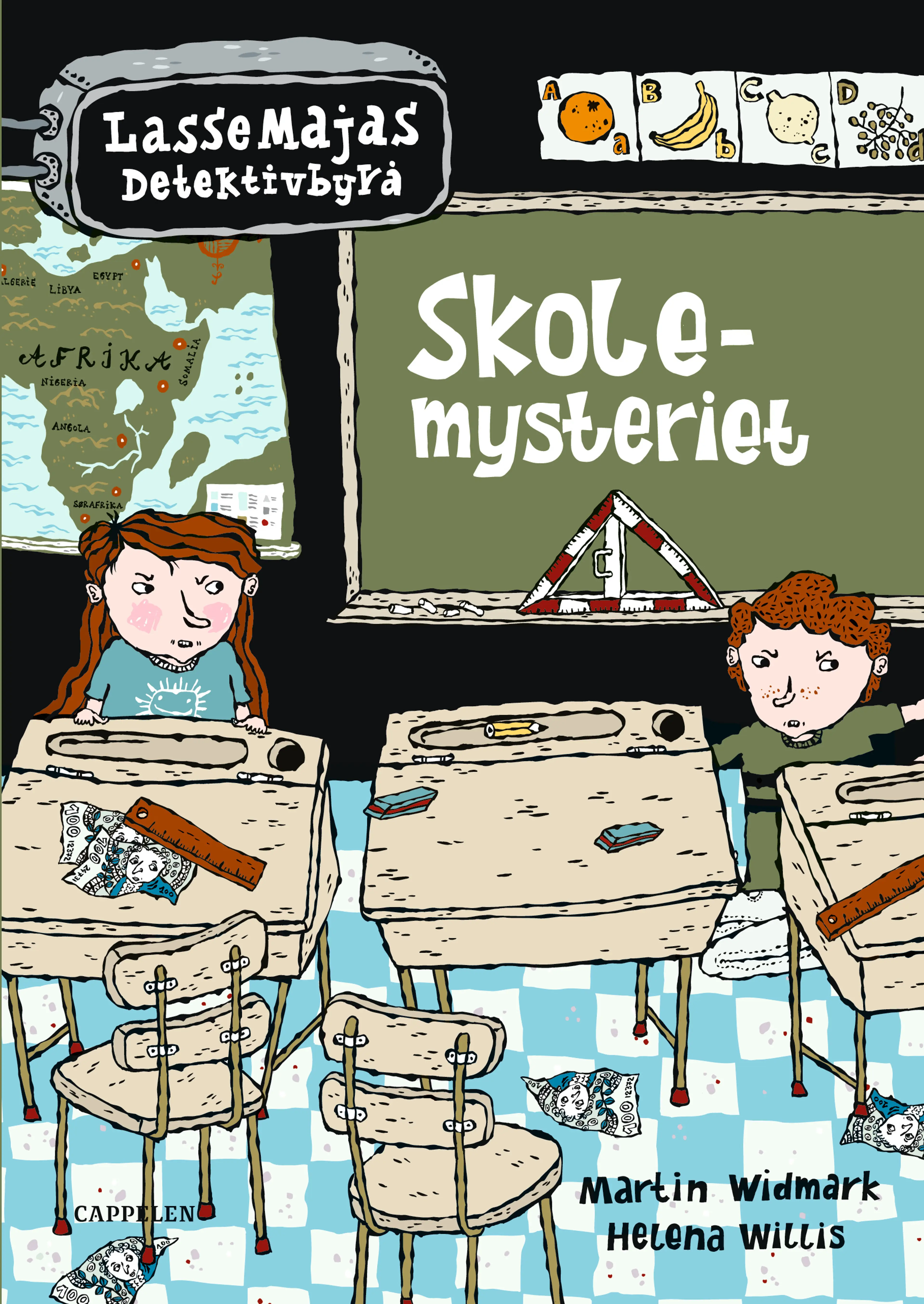 Omslag LasseMaja - Skolemysteriet av Martin Widmark (Innbundet)