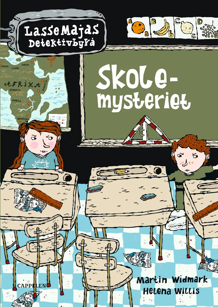Omslag LasseMaja - Skolemysteriet av Martin Widmark (Innbundet)