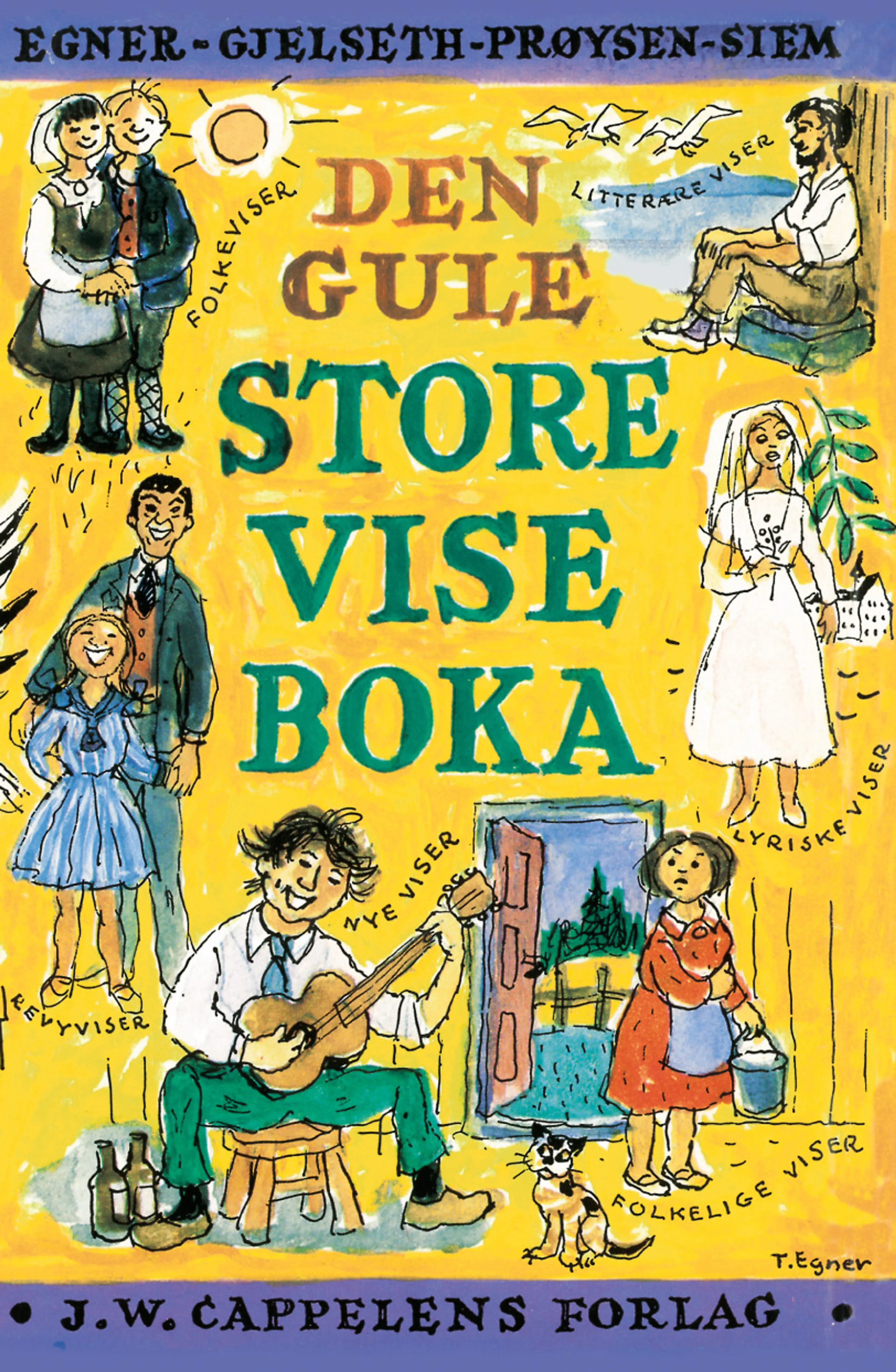 Omslag Den gule store viseboka (Innbundet)