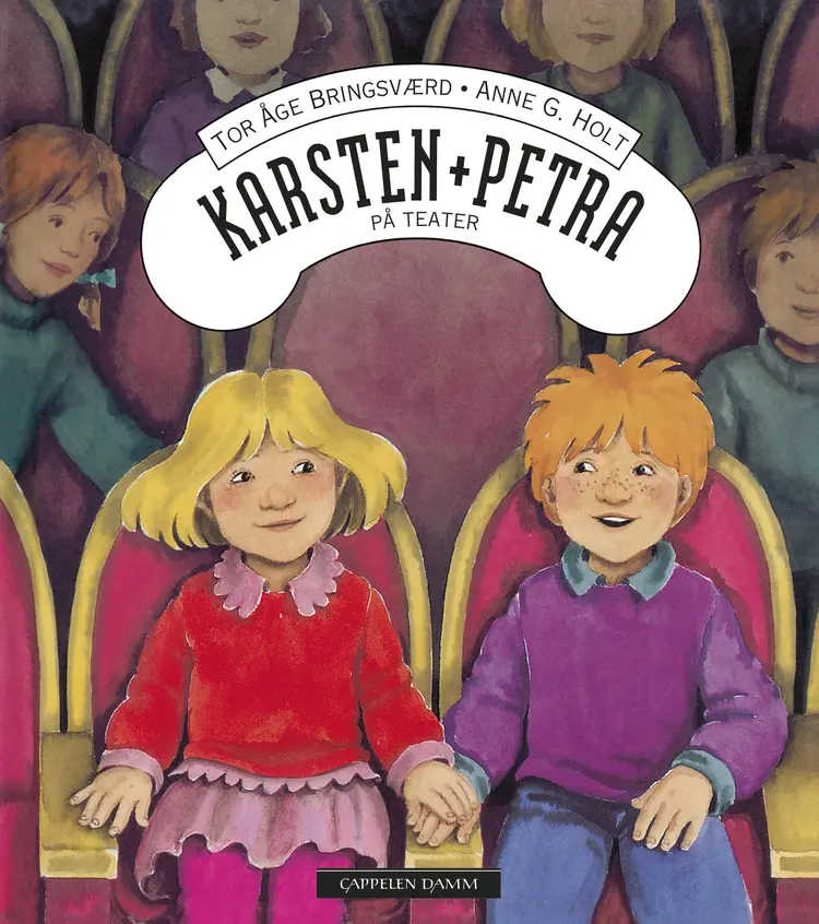 Omslag Karsten og Petra på teater av Tor Åge Bringsværd (Innbundet)