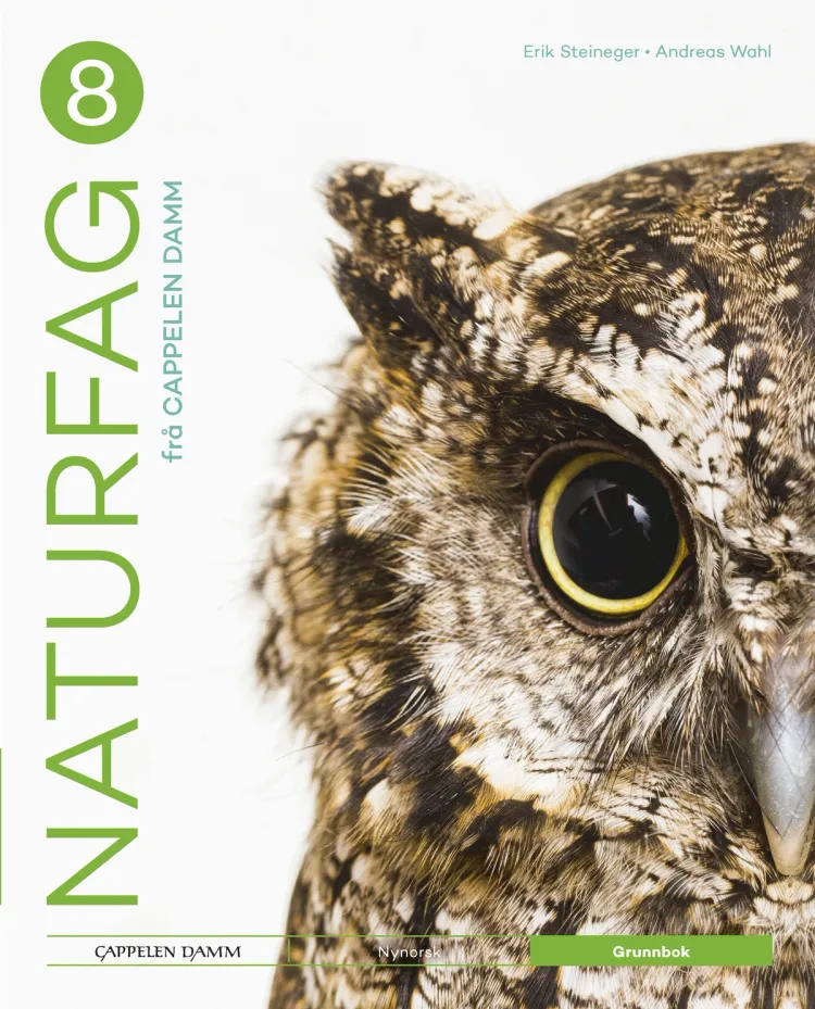 Omslag Naturfag 8 frå Cappelen Damm Grunnbok av Erik Steineger og Andreas Wahl (Innbundet)
