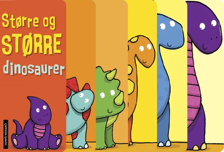 Omslag Større og større dinosaurer (Innbundet)