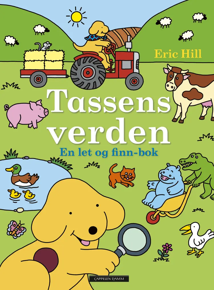 Omslag Tassens verden - en let og finn-bok av Eric Hill (Innbundet)