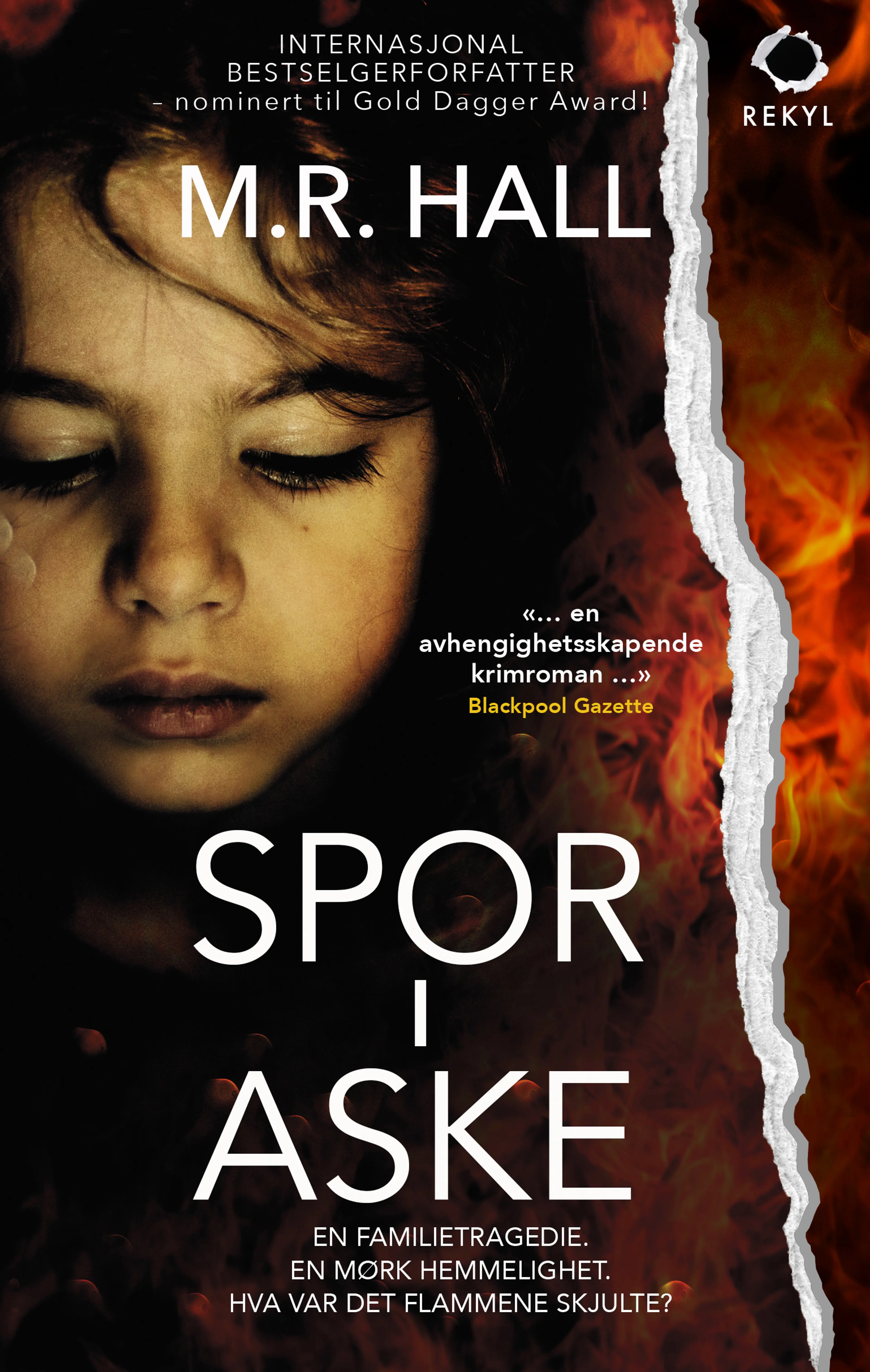Omslag Spor i aske av M.R. Hall (Ebok)