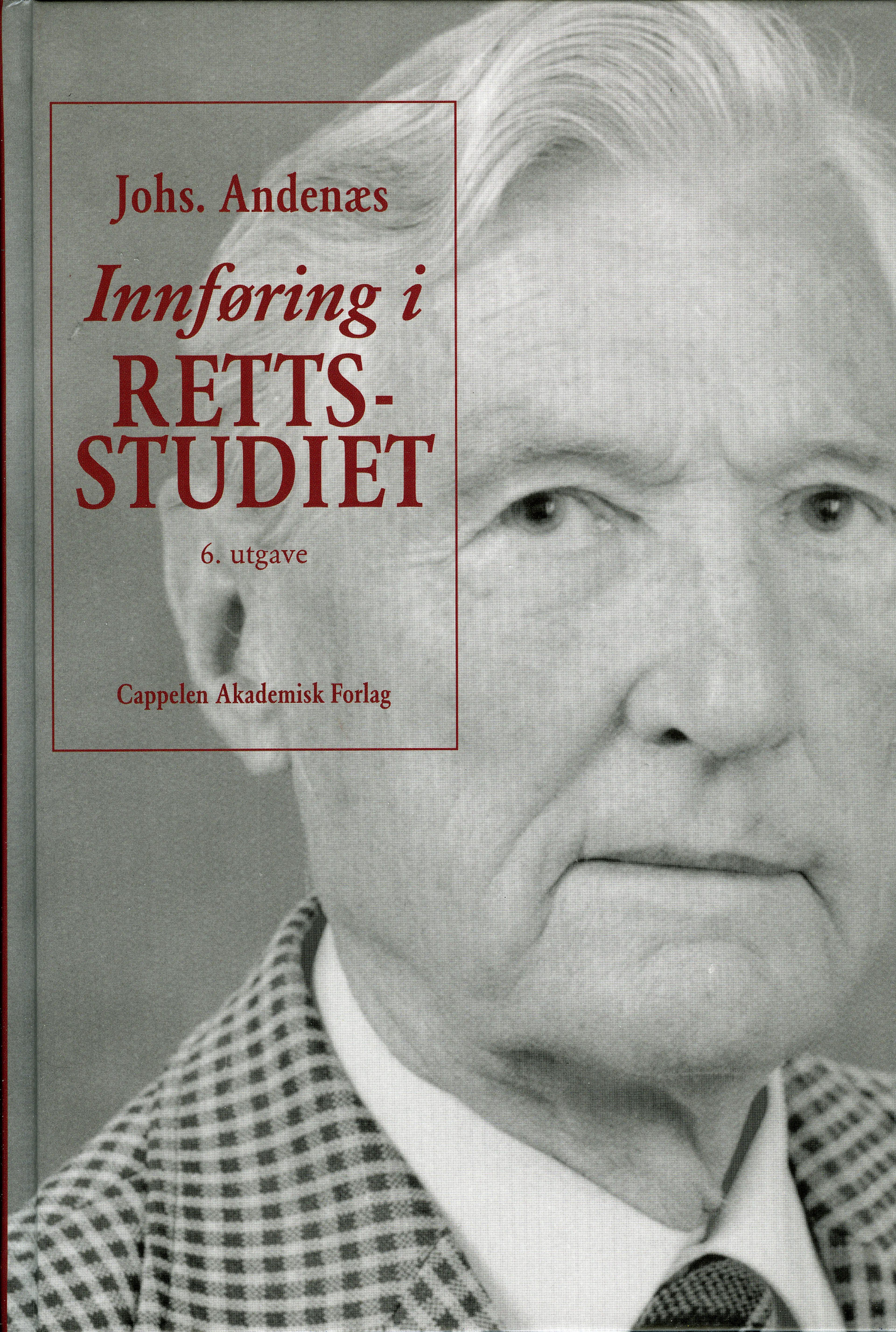 Omslag Innføring i rettsstudiet av Johs. Andenæs (Innbundet)