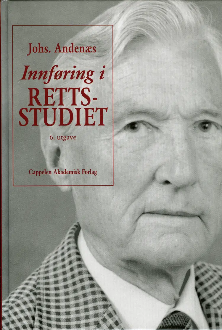 Omslag Innføring i rettsstudiet av Johs. Andenæs (Innbundet)