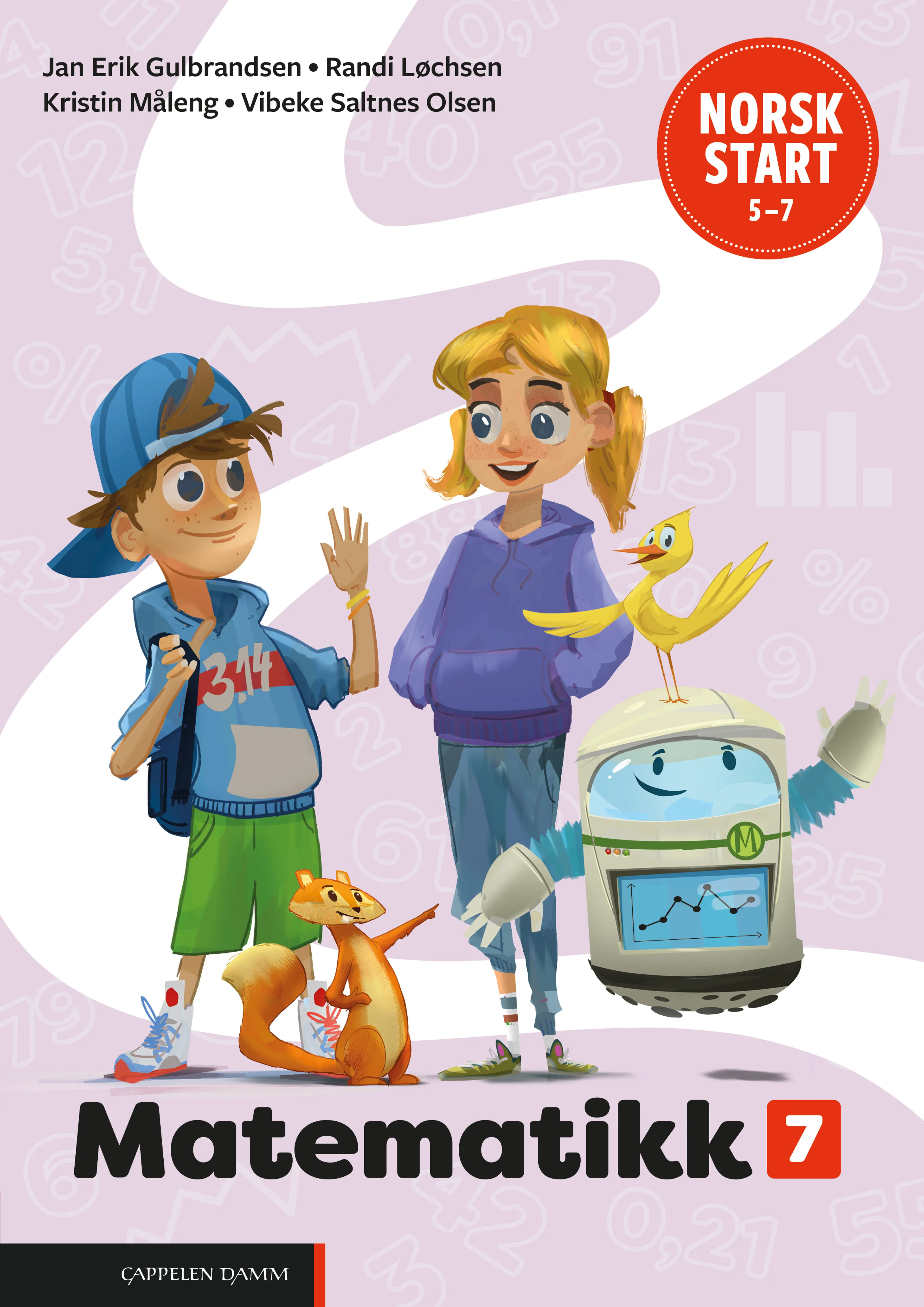 Omslag Norsk start 5–7 Matematikk 7 (LK20) av Jan Erik Gulbrandsen, Randi Løchsen, Kristin Måleng og Vibeke Saltnes Olsen (Heftet)