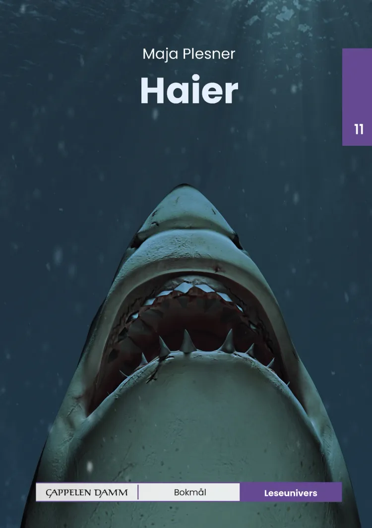 Omslag Leseunivers 11: Haier av Maja Plesner (Innbundet)