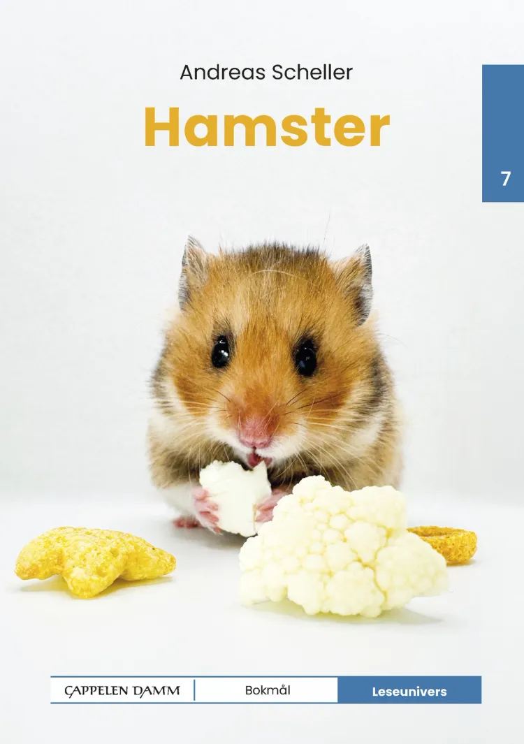 Omslag Leseunivers 7: Hamster av Andreas Munk Scheller (Innbundet)