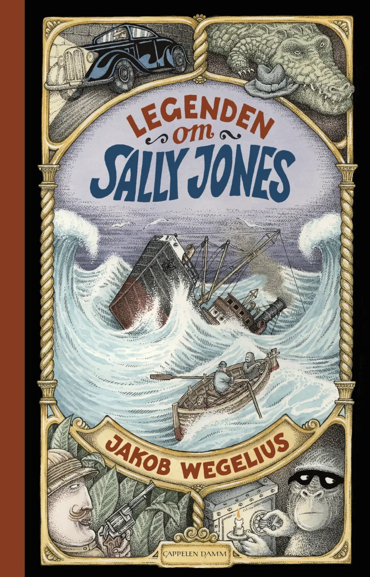 Omslag Legenden om Sally Jones av Jakob Wegelius (Innbundet)