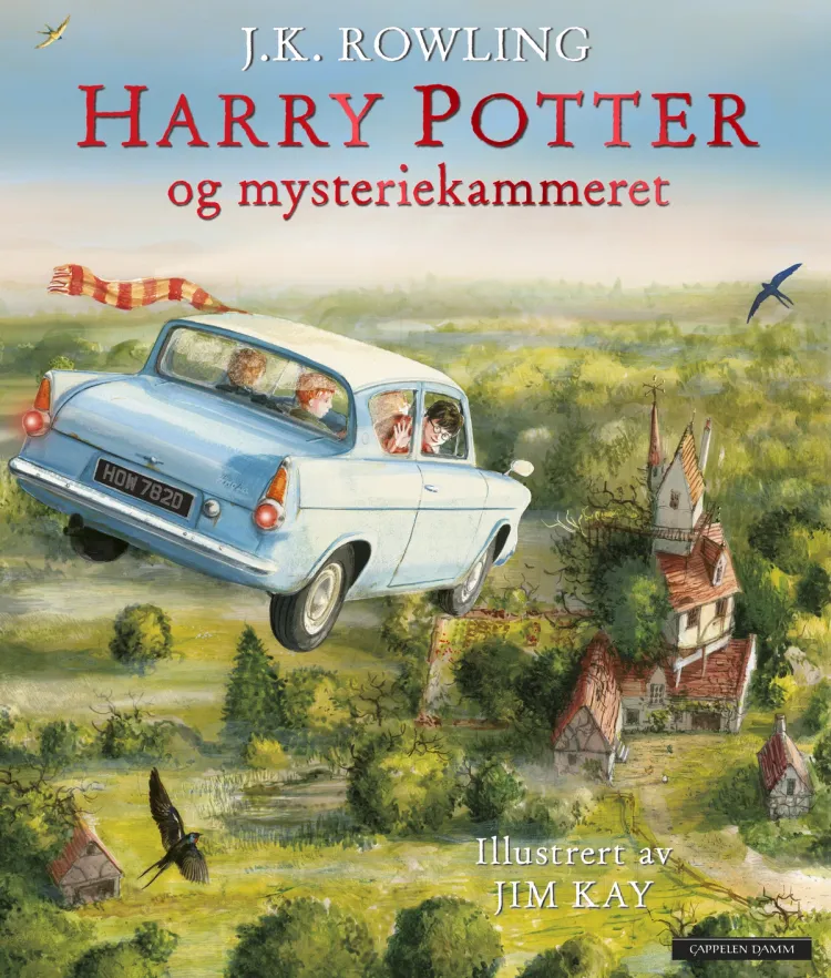 Omslag Harry Potter og Mysteriekammeret av J.K. Rowling (Innbundet)