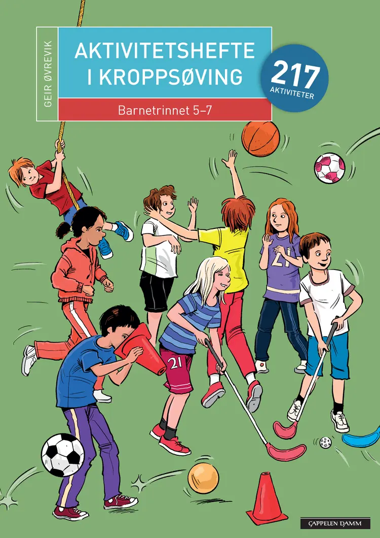 Omslag Aktivitetshefte i kroppsøving 5-7. 217 aktiviteter av Geir Øvrevik (Ukjent)
