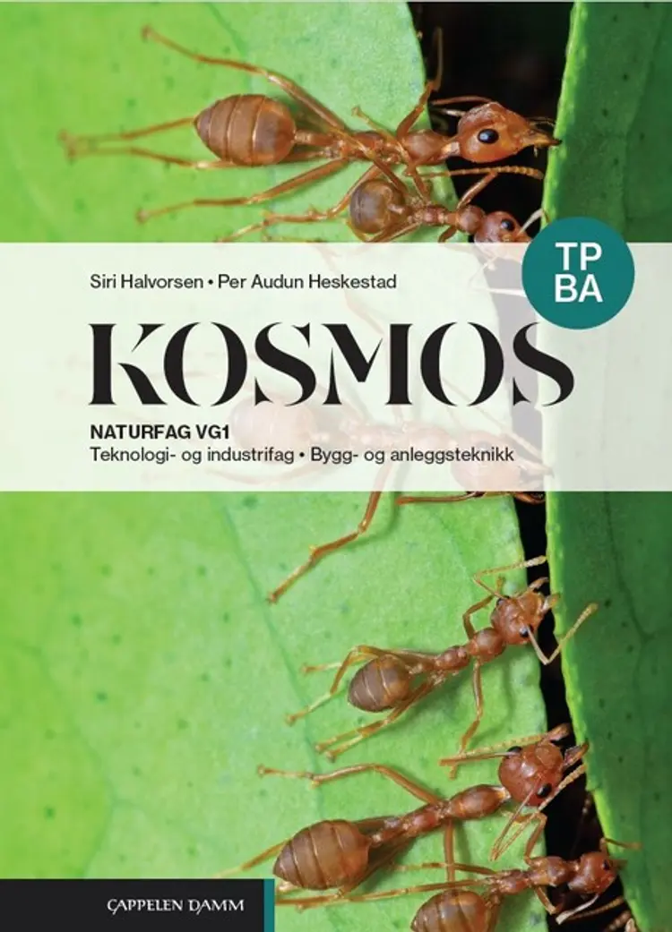 Omslag Kosmos TP BA (2026) av Siri Halvorsen og Per Audun Heskestad (Innbundet)