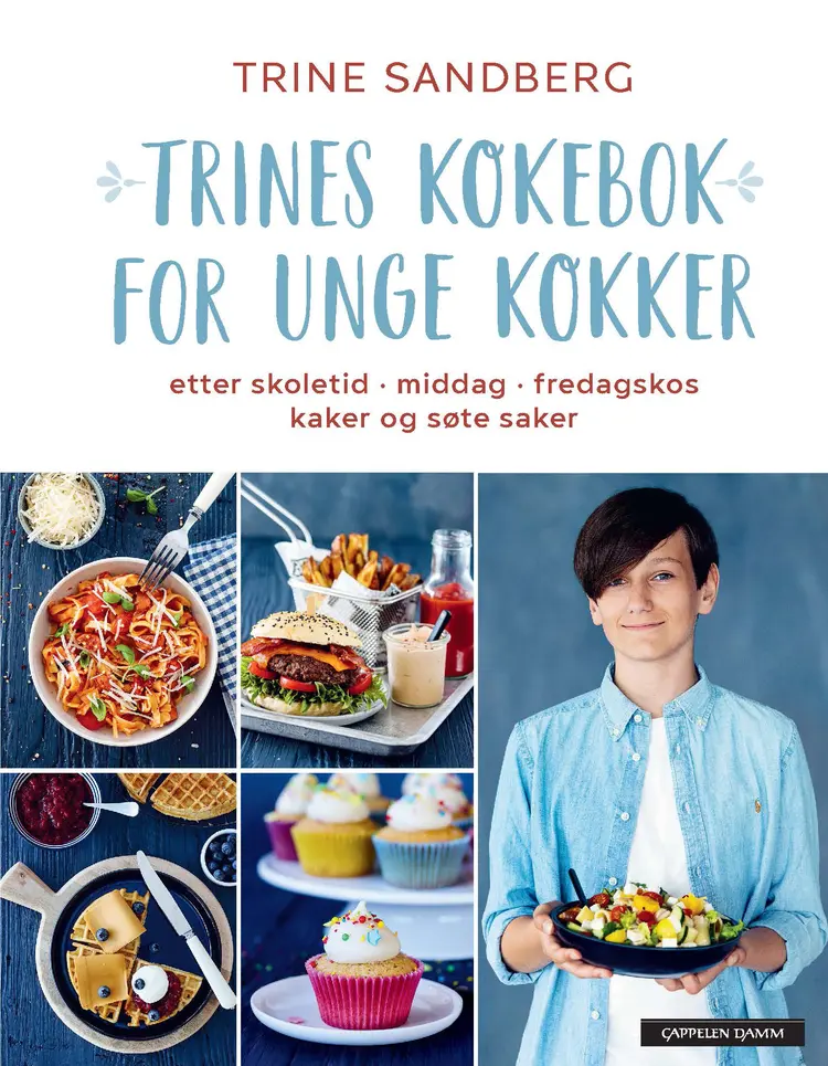 Omslag Trines kokebok for unge kokker av Trine Sandberg (Innbundet)