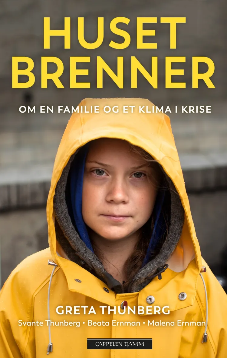 Omslag Huset brenner av Malena Ernman, Svante Thunberg, Greta Thunberg og Beata Ernman (Ebok)