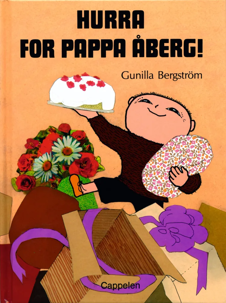 Omslag Hurra for pappa Åberg! av Gunilla Bergström (Innbundet)