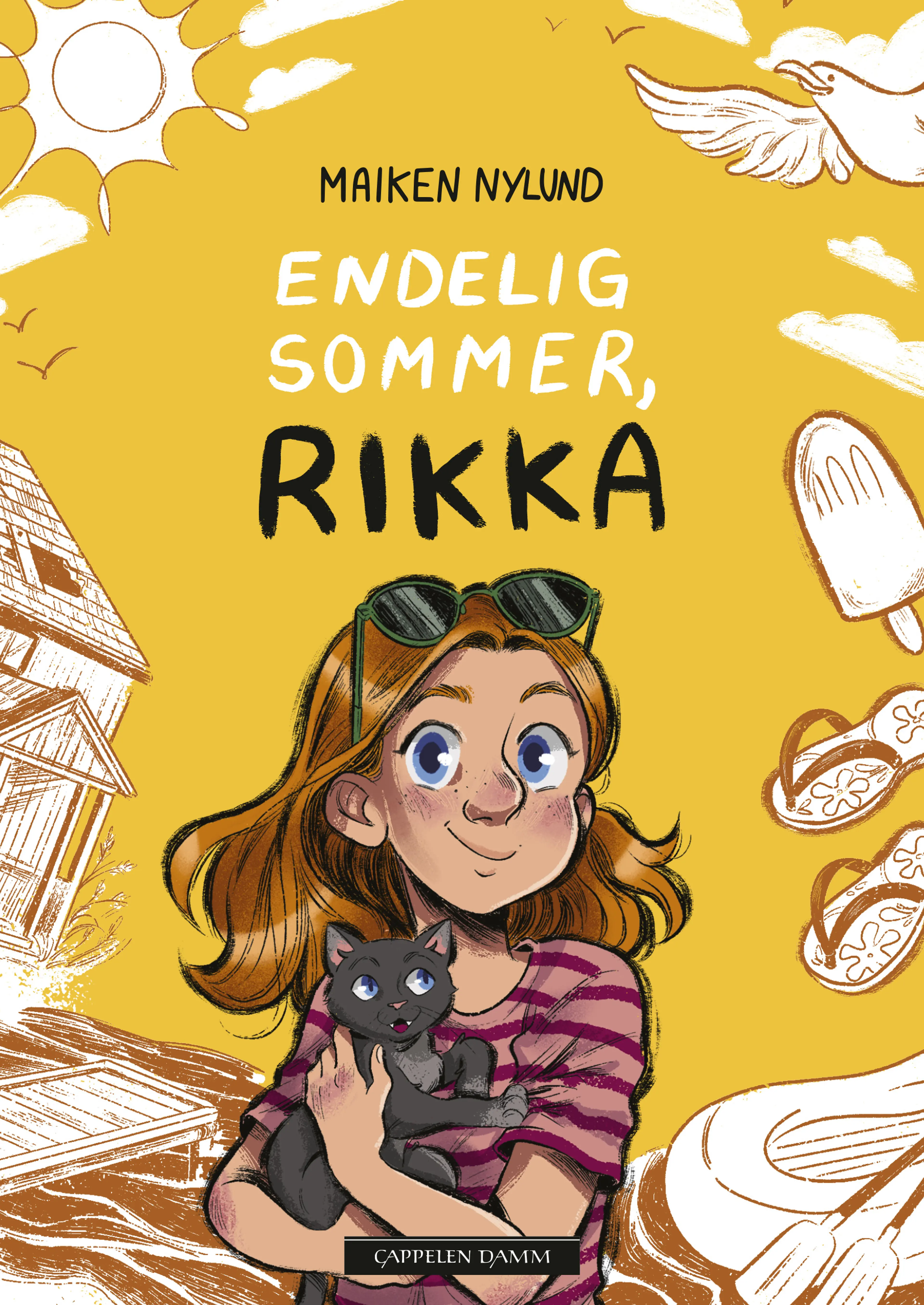 Omslag Endelig sommer, Rikka av Maiken Nylund (Innbundet)