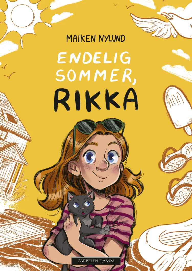 Omslag Endelig sommer, Rikka av Maiken Nylund (Innbundet)