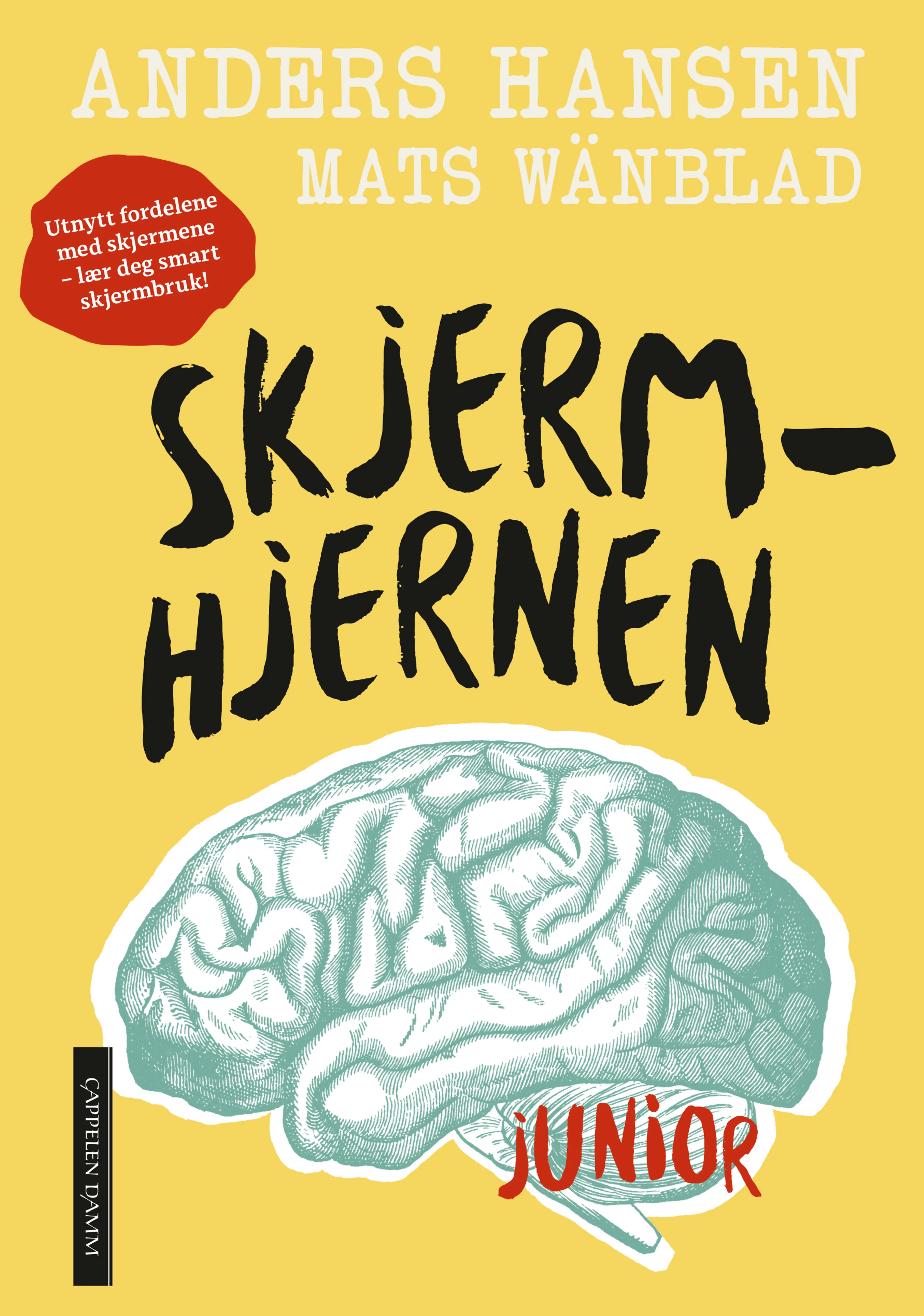 Omslag Skjermhjernen junior av Anders Hansen og Mats Wänblad (Ebok)