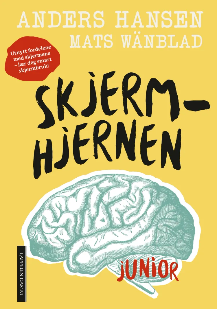 Omslag Skjermhjernen junior av Anders Hansen og Mats Wänblad (Ebok)