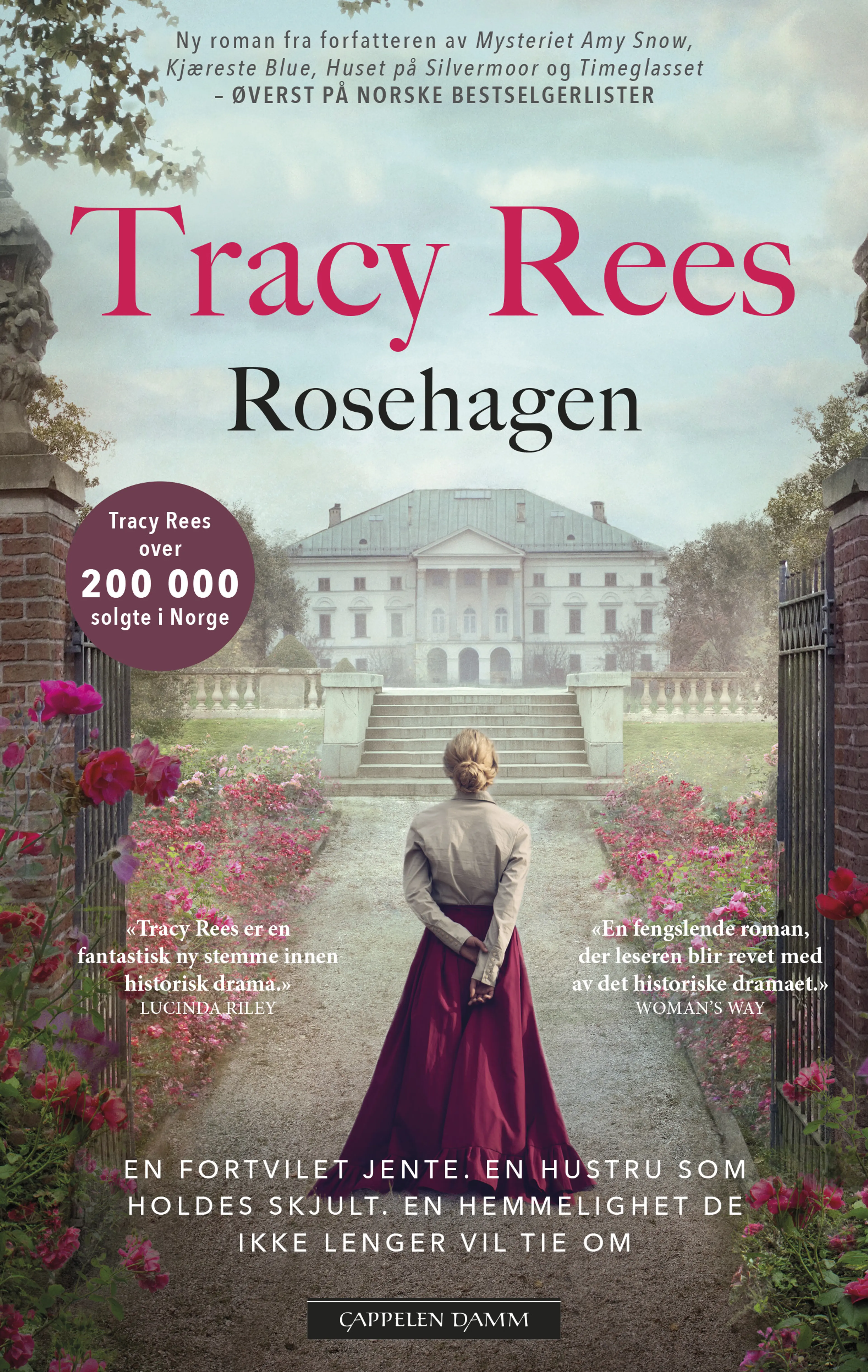 Omslag Rosehagen av Tracy Rees (Innbundet)