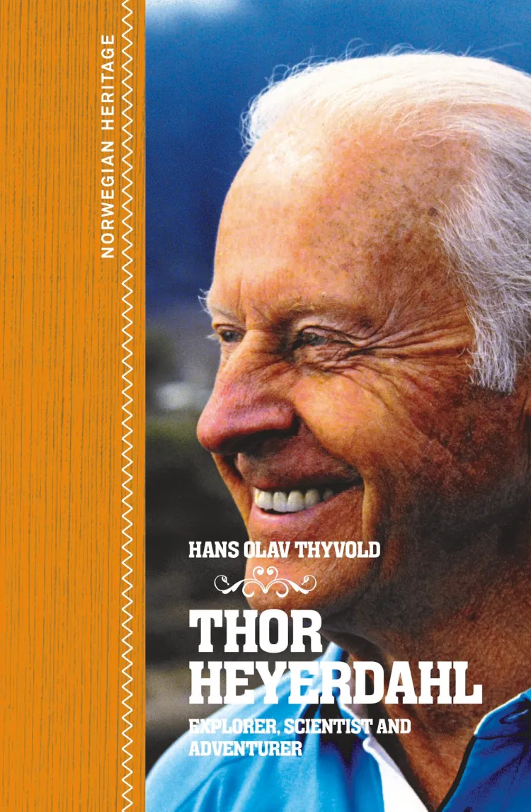 Omslag Thor Heyerdahl av Hans-Olav Thyvold (Innbundet)