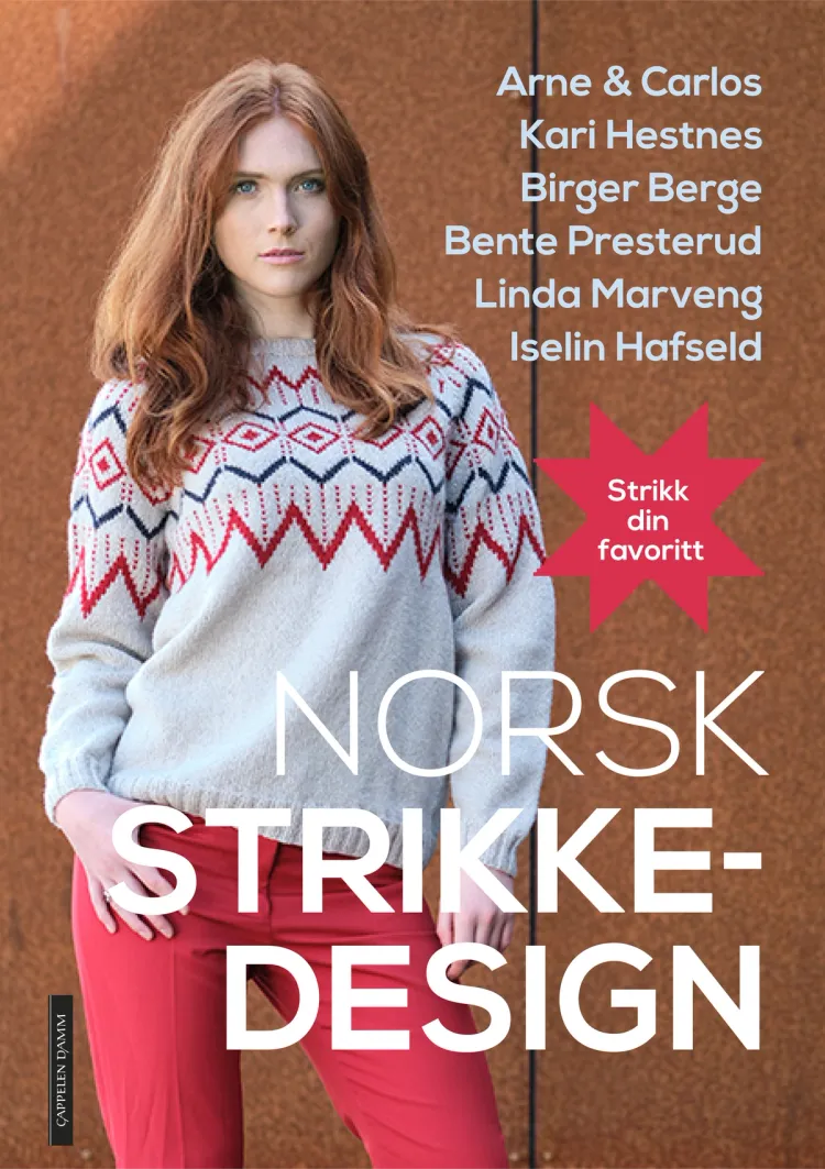 Omslag Norsk strikkedesign av Arne &amp; Carlos, Kari Hestnes, Birger Berge, Bente Presterud, Linda Marveng, Iselin Hafseld (Innbundet)
