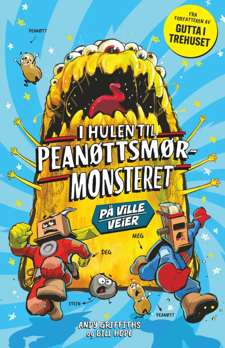 Omslag I hulen til Peanøttsmør-monsteret av Andy Griffiths (Innbundet)