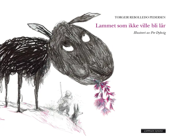 Omslag Lammet som ikke ville bli lår av Torgeir Rebolledo Pedersen og Per Dybvig (Innbundet)