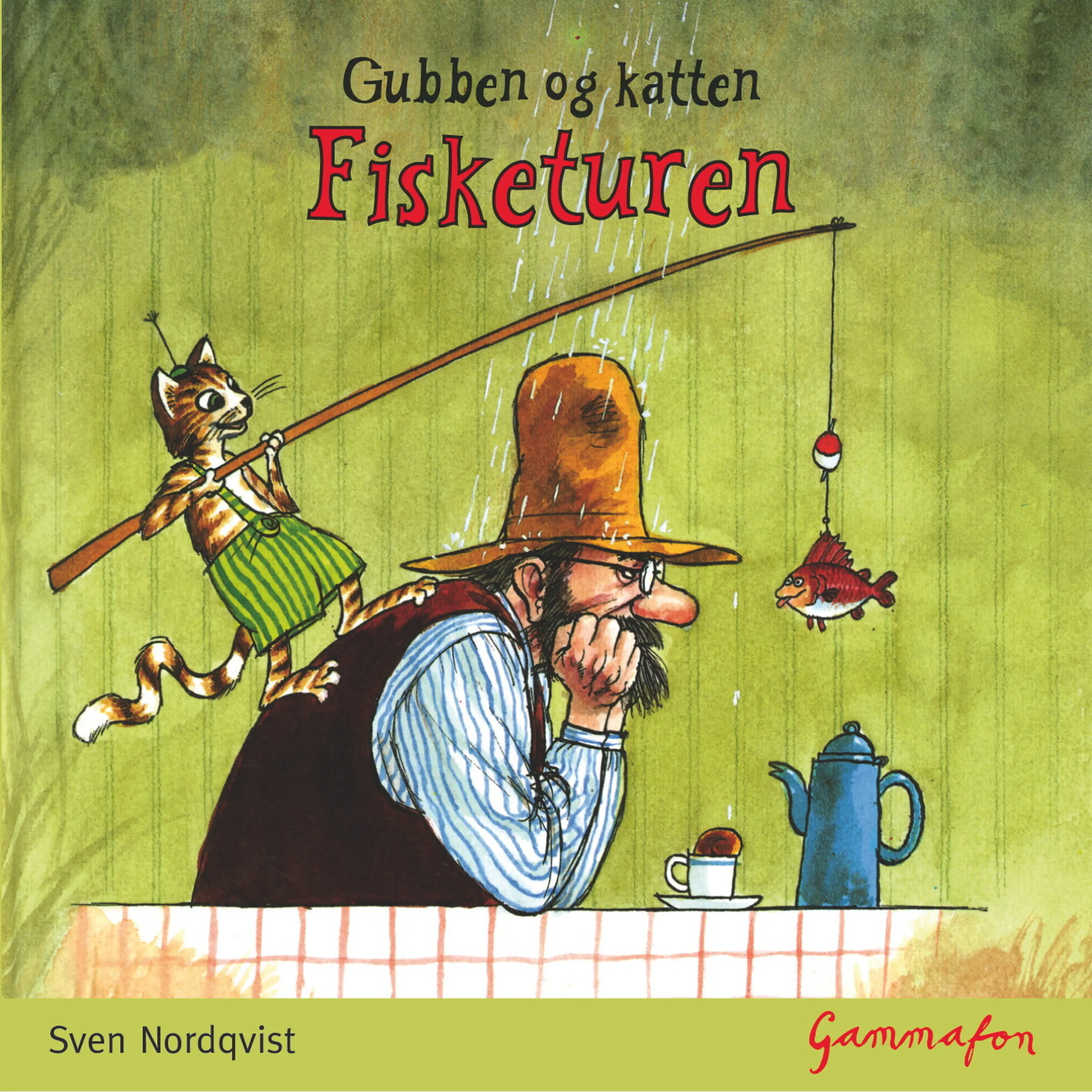 Omslag Gubben og katten - Fisketuren av Sven Nordqvist (Lydbok)