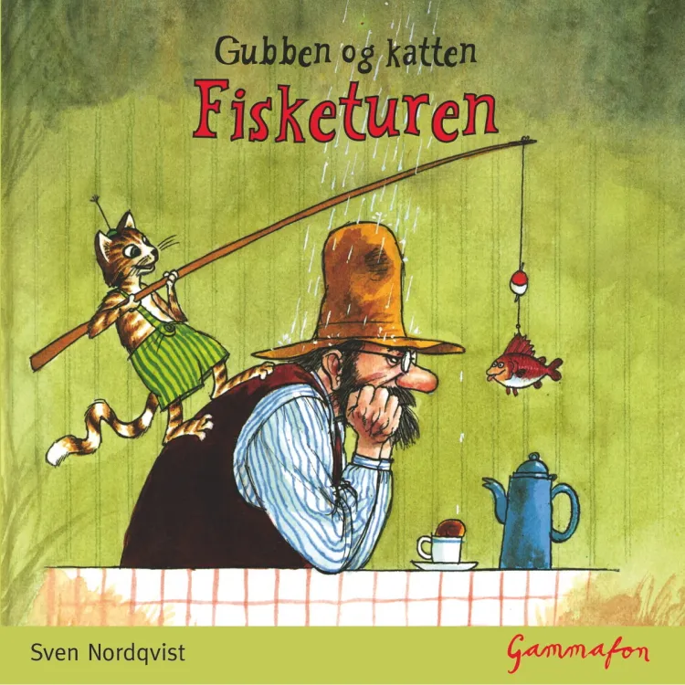 Omslag Gubben og katten - Fisketuren av Sven Nordqvist (Lydbok)