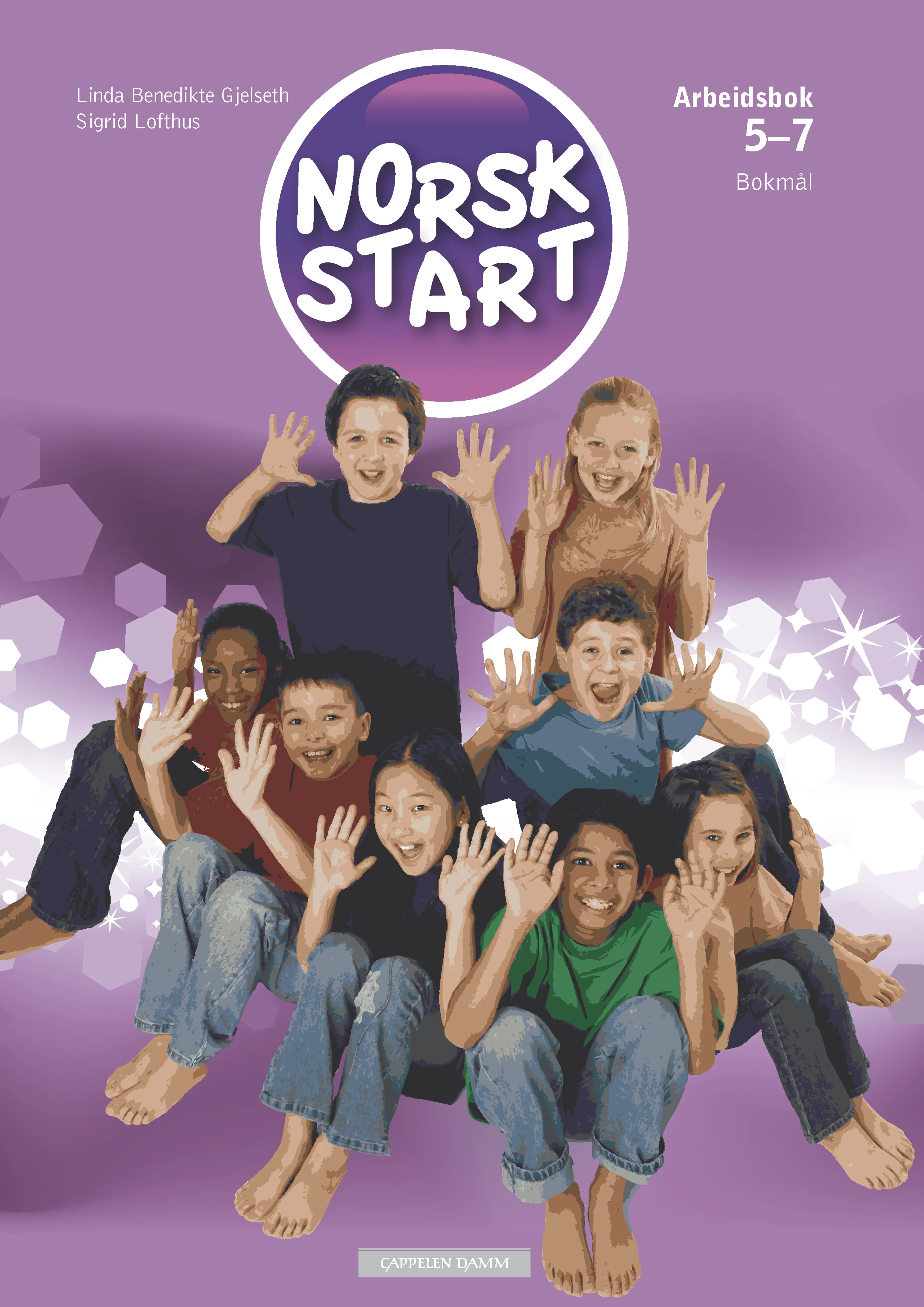Omslag Norsk start 5-7 Arbeidsbok Nivå 1, 2 og 3 (K06) av Linda Gjelseth og Sigrid Lofthus (Heftet)