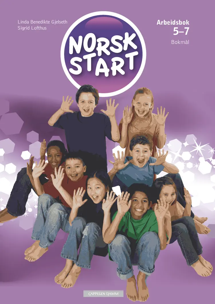 Omslag Norsk start 5-7 Arbeidsbok Nivå 1, 2 og 3 (K06) av Linda Gjelseth og Sigrid Lofthus (Heftet)