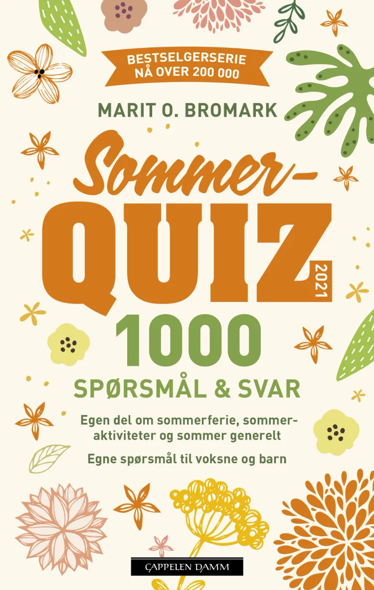 Omslag Sommerquiz 2021 av Marit O. Bromark (Heftet)