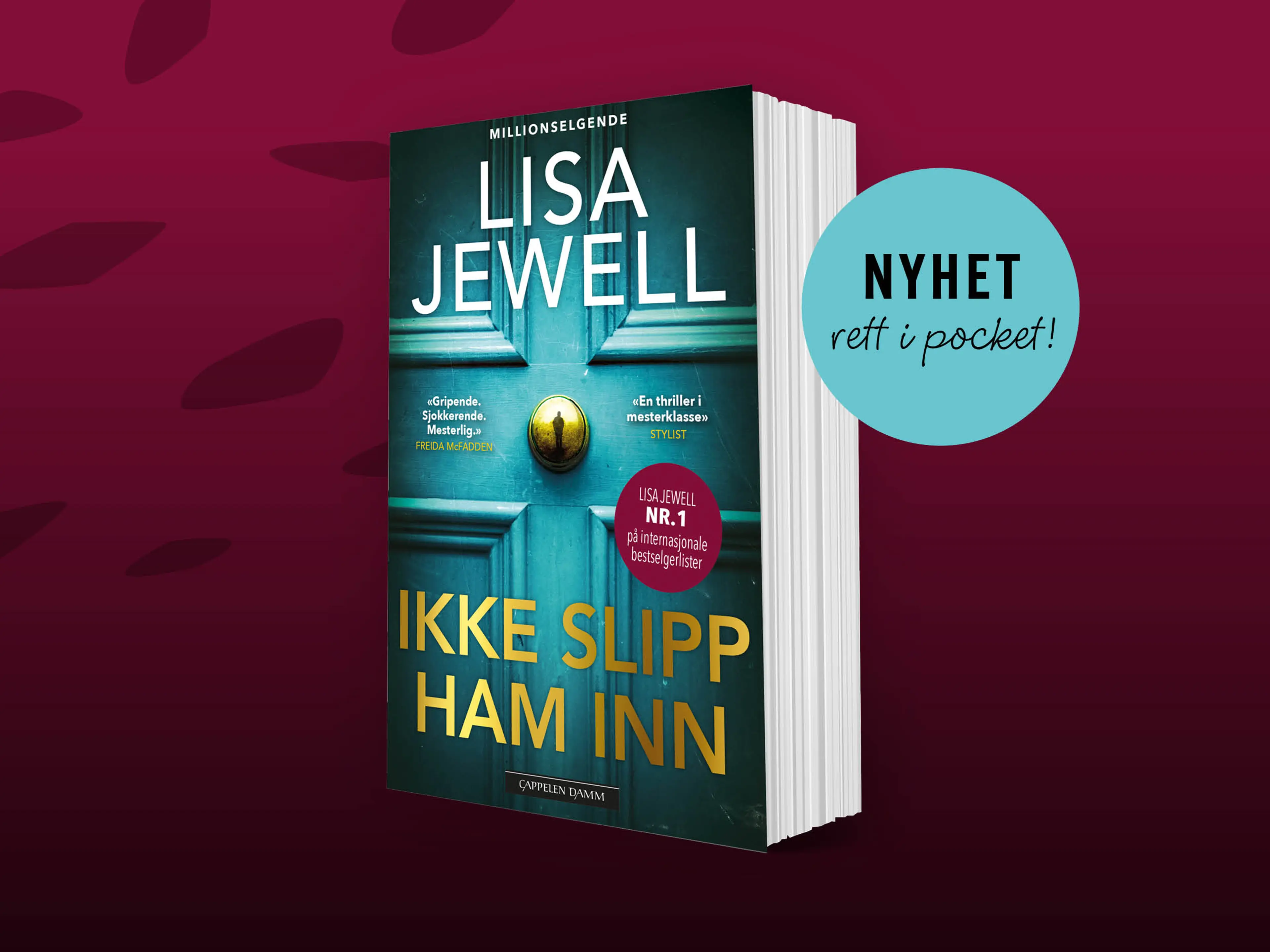 Boken Ikke slipp ham inn på lilla bakgrunn