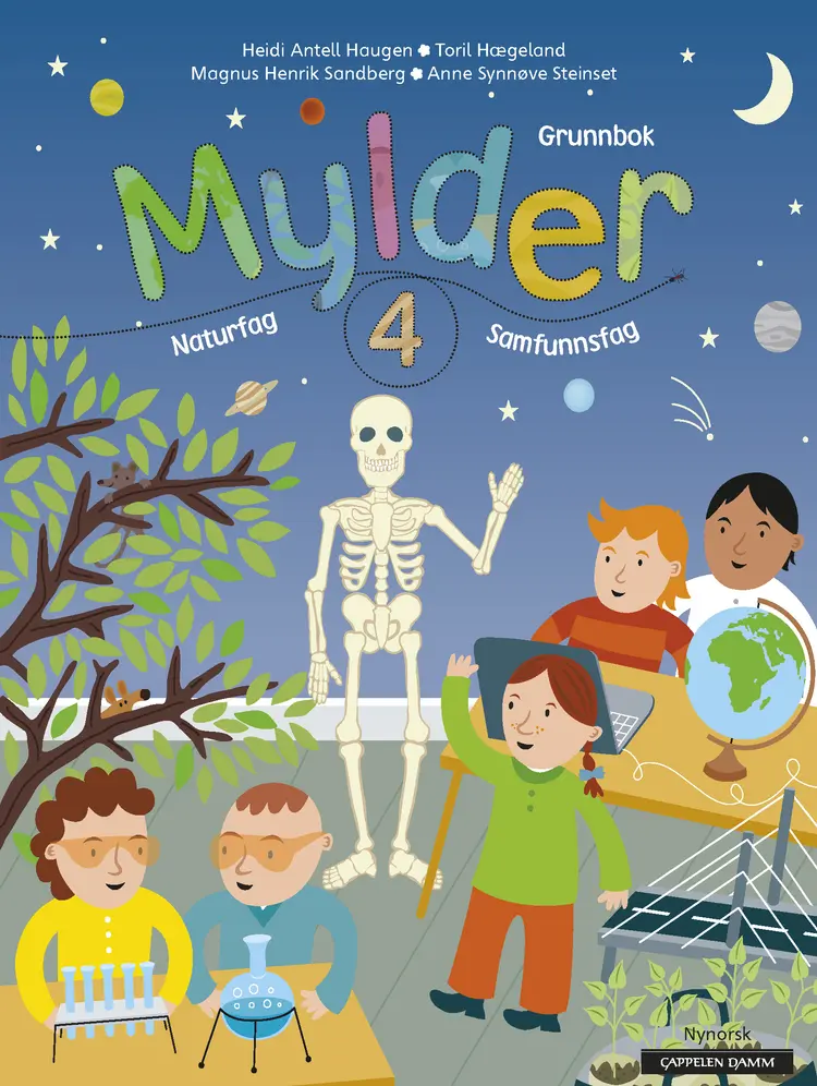 Omslag Mylder 4 Grunnbok av Heidi Antell Haugen, Toril Hægeland, Magnus Henrik Sandberg og Anne Synnøve Steinset (Innbundet)