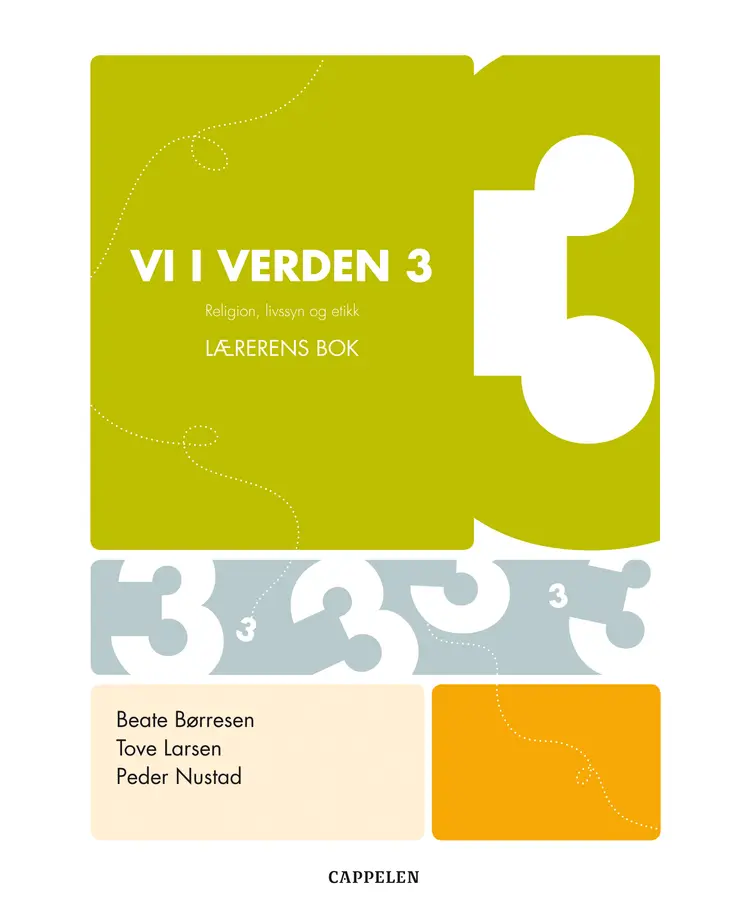 Omslag Vi i verden 3 Lærerens bok av Beate Børresen, Tove Larsen og Peder Nustad (Ukjent)