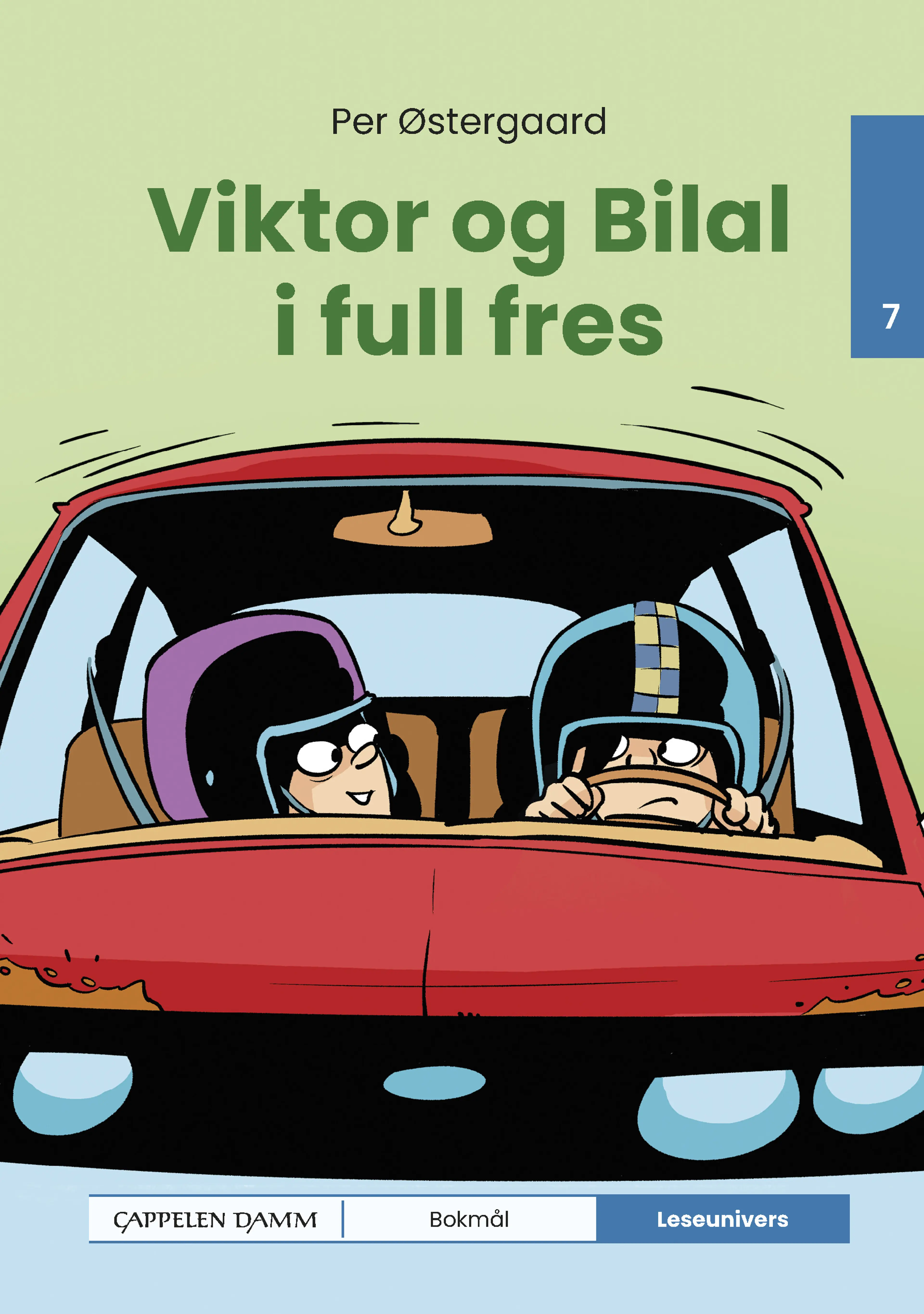 Omslag Leseunivers 7: Viktor og Bilal i full fres av Per Østergaard (Innbundet)